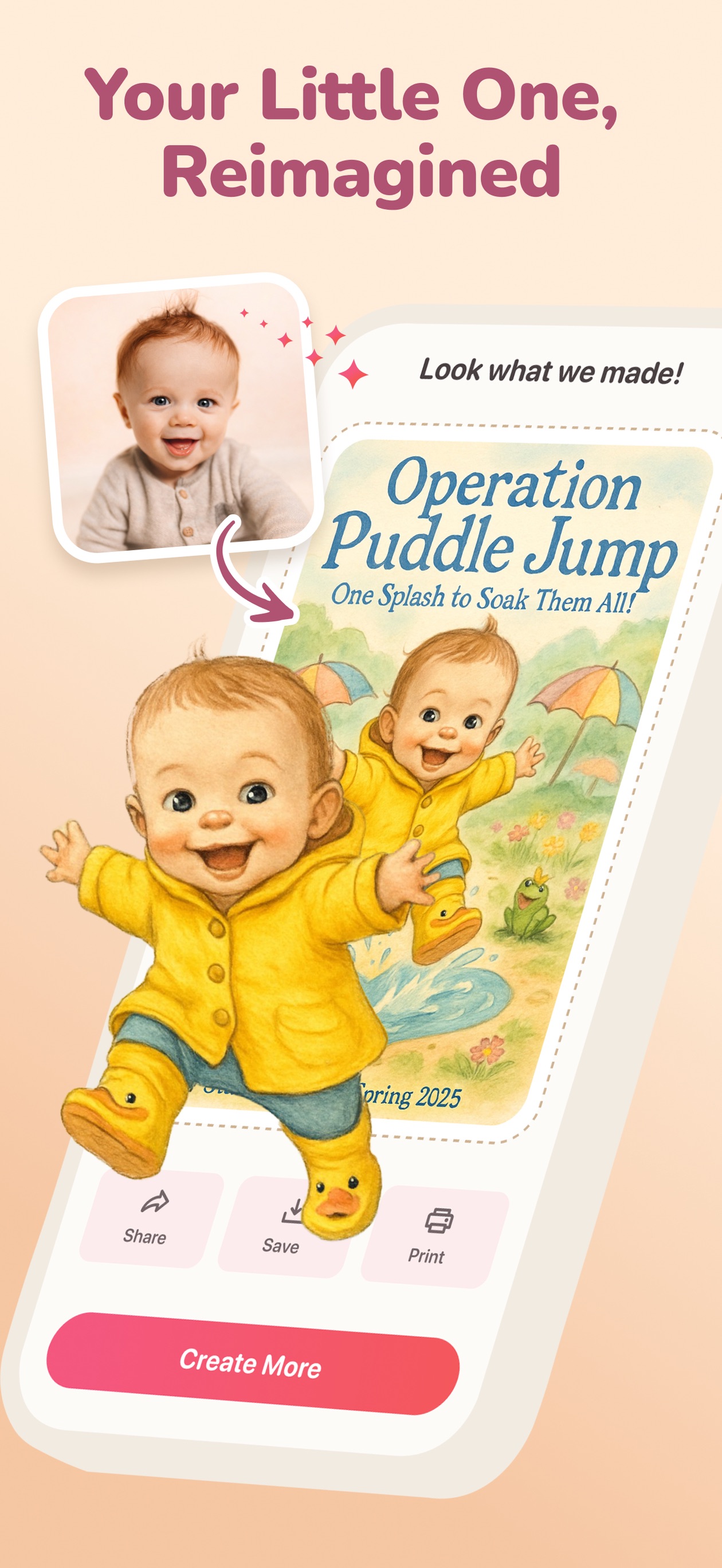 Kiddify AI app preview — little one reimagined